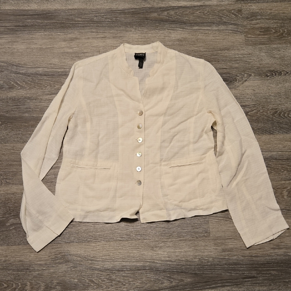 Eileen Fisher Linen Blend Top Sz PS